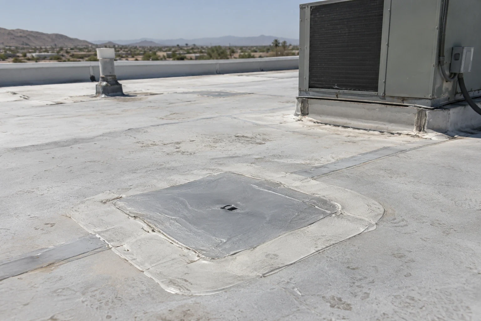 Commercial Roof Membrane Puncture Repair in Peoria, AZ